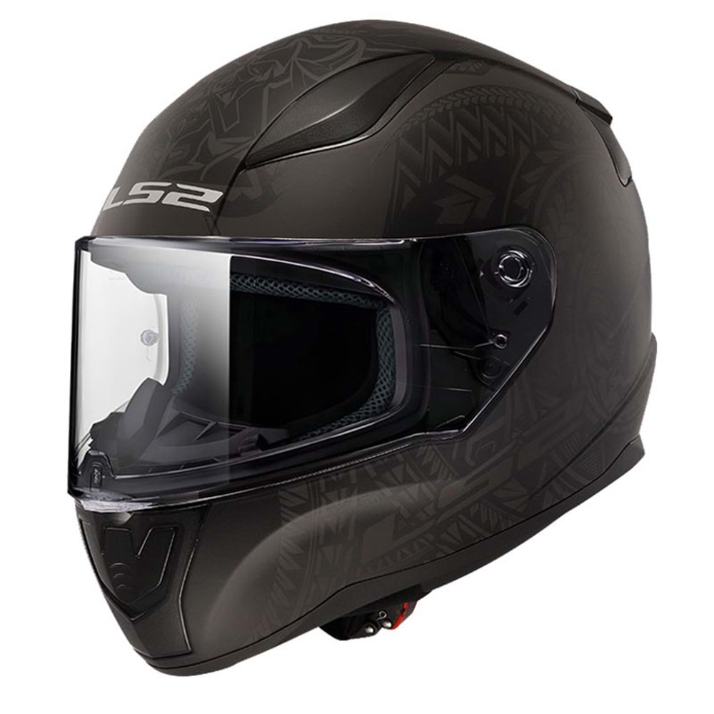 LS2 RAPID 2 TAKAROA MAT SİYAH-GRİ - L