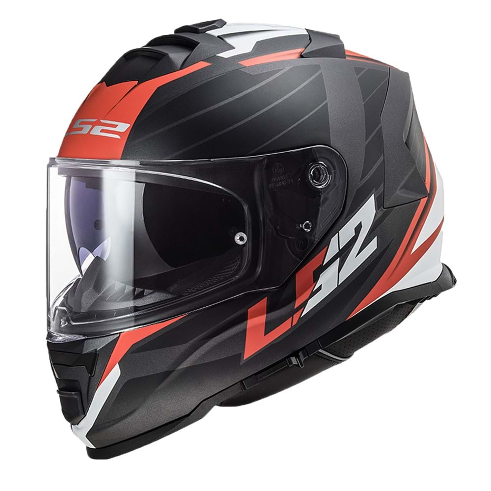 LS2 STORM 2 NERVE MAT SİYAH - KIRMIZI - L