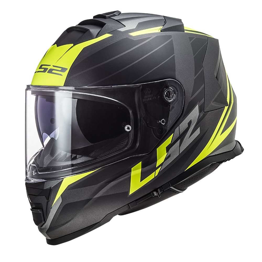 LS2 STORM 2 NERVE MAT SİYAH - NEON SARI - XL