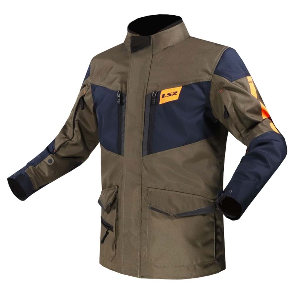 LS2 METROPOLIS EVO MONT HAKİ-MAVİ-NEON TURUNCU - XXL