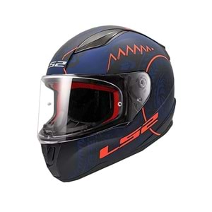 LS2 RAPID TAKAROA MAT MAVİ - TURUNCU - M