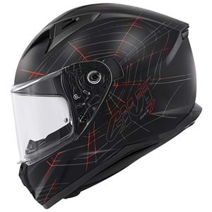 GIVI 50.7 PHOBIA MAT SİYAH-KIRMIZI KASK - XL