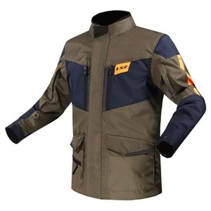 LS2 METROPOLIS EVO MONT HAKİ-MAVİ-NEON TURUNCU - XXL