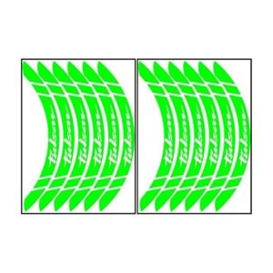 FLORASAN YEŞİL BAJAJ PULSAR UYUMLU BÜYÜK 1 SET JANT ŞERİDİ