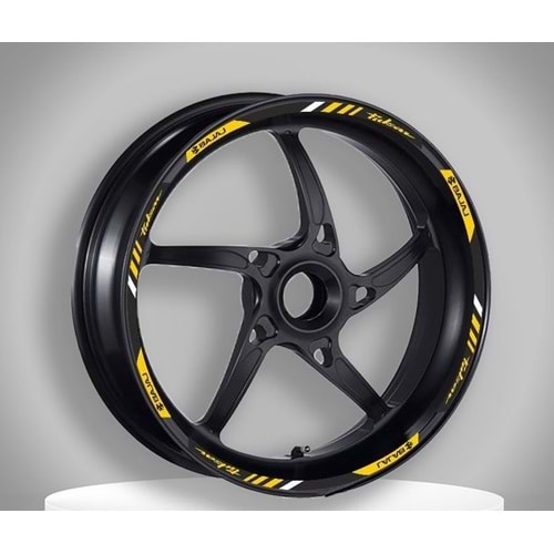 REFLEKTÖR SARI BASKI BAJAJ PULSAR UYUMLU 1 SET JANT ŞERİDİ
