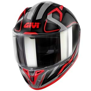 GIVI 50.8 BRAVE MAT SİYAH-GRİ-KIRMIZI - S
