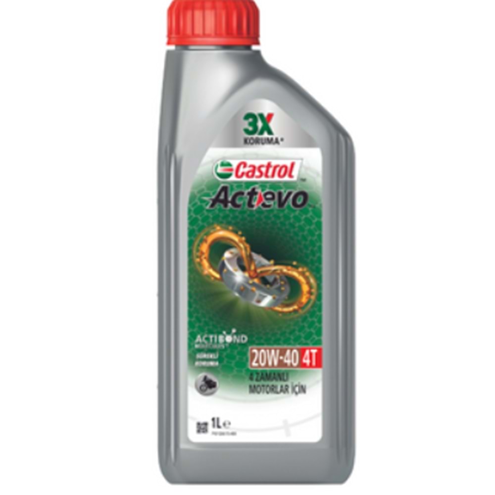 Castrol Actevo 4T 20W-40 Motosiklet Yağı 1 Litre